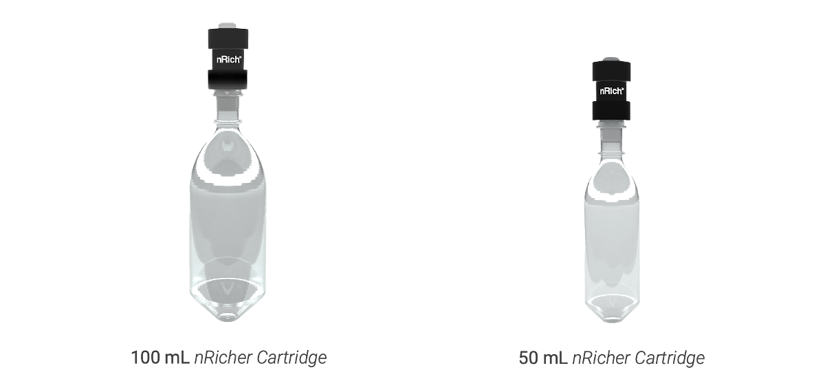 100 mL and 50 mL nRicher Cartridges for AMP24 LP2 100 mL and 50 mL nRicher Cartridges for AMP24 LP2