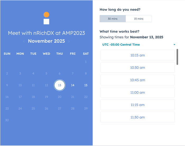 AMp 2025 nRichDX Appt Scheduler image