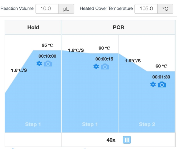 cfDNA Reference Standard PCR Assay Cycling Conditions